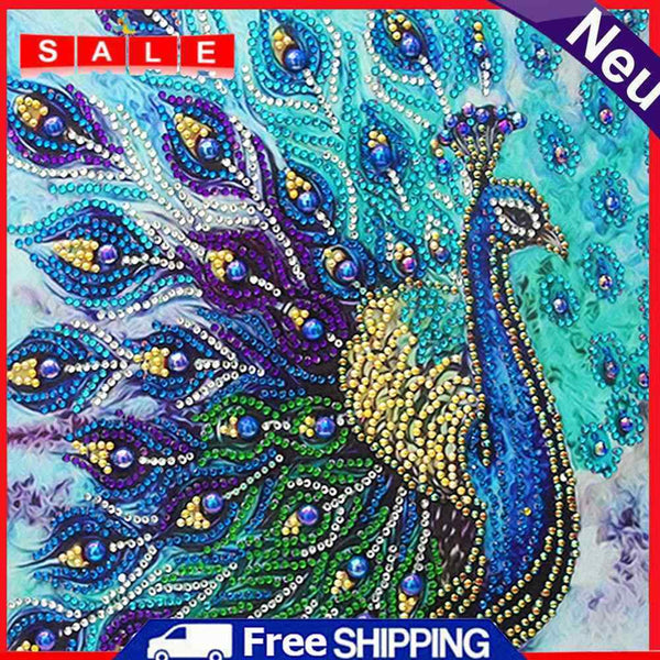 5D DIY Special Shaped Diamond Painting Peafowl Embroidery Mosaic Kits Home Decor