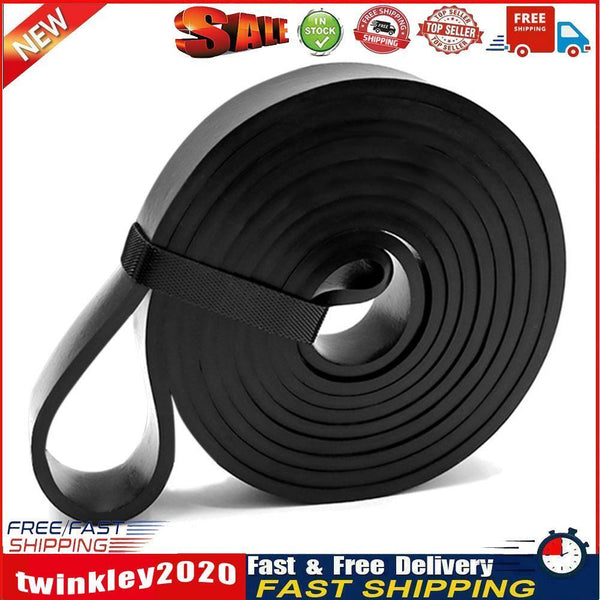 Elastic Resistance Band Exercise Gym Fitness Strength Belt (Black 22mm) Newly