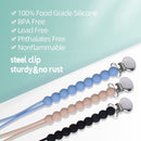 Stainless Steel Teether Nipple Holder Pacifier Clip Teething Chain Baby