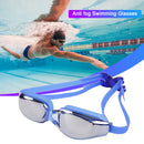 Swimming Goggles Waterproof Swim Glasses with Earplugs Nose Clips for Adults