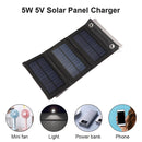 5W 5V Cellphone Solar Charger Panel Outdoor Camping Hike Folding USB Power