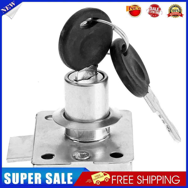 Hardware Steel Drawer Lock Desk Wardrobe Furniture Cabinet Locker w/2 Keys