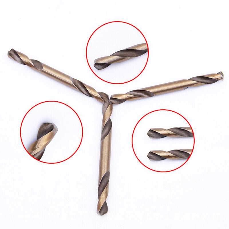 10pcs Double-Headed High-Speed Steel Twist Drill Bit Metalworking (3.2mm)