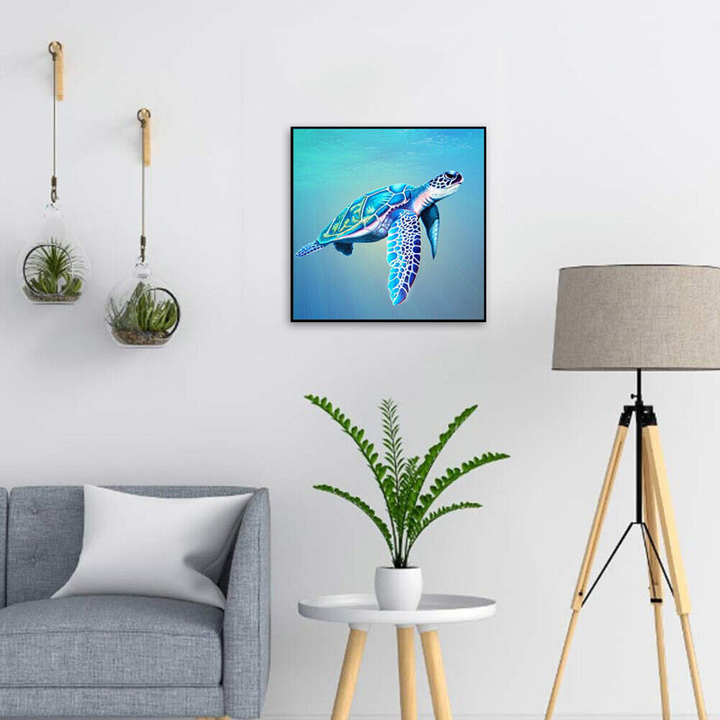 Swimming Turtle Canvas Paint By Numbers Oil Hand Painted Drawing Kit Home D