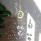 #A Wind Chime Crystal Ornament Diamond Pipa Moon Prism Windbell Pendant Jewelry