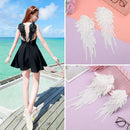 Party Gown Angel Wing Applique Sewing Flower Collar Patch White Embroidery