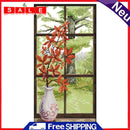 Partial Cross Stitch Cotton Needlework Kit Printed Red Leaves Decor Handicraft