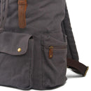 Canvas Travel Backpack Large Capacity Unisex Shoulder Bags (Light Brown)