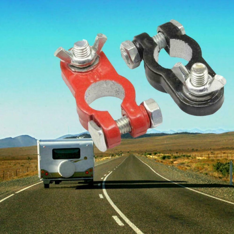 Auto Battery Terminal Post Washer Positive Negative Clamp Zinc2PCS V8F0