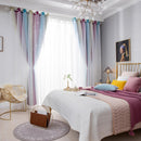 Gradient Hollow Star Curtain Full Blackout Window Blinds for Bedroom Home Decor
