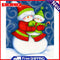 Snowman Oil Paint by Numbers Hand Painted Frameless Picture Home Wall Ornament