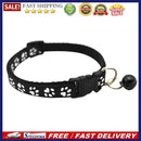 Cat Collar with Bell Adjustable Buckle Collar Footprint Necklace Pet Supplies