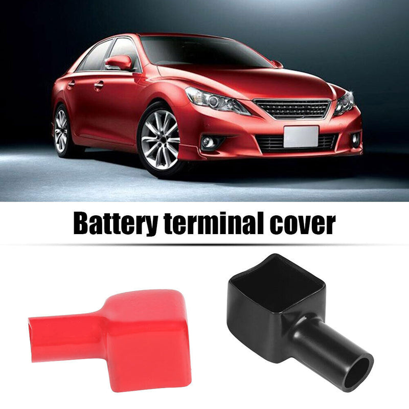 Universal Car Battery Terminal Insulation Covers Red Positive + Black Negat