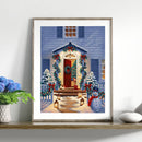 Diamond Painting Christmas Door Full Round Drill Picture of Rhinestone Draw