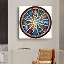 Partial Cross Stitch Art Paint 11CT Counted Moon Sun Embroidery Wall Orname