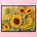 11CT Full Cross Stitch Sunflower Stamped DIY Cotton Thread Printed Needlewo