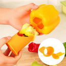 Fruit Vegetable Seed Remover Pepper Chilli Cutter Core Slicer Tool (Yellow)