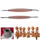 2pcs 4 Heads Woodwork Sculpture Tools Stainless Steel Ceramic Shaper Carver