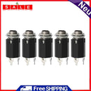 5pcs Acoustic Electric Guitar EQ Socket Plug 6.35mm Jack Stereo Output Socket