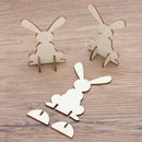 Happy Easter Wooden Desktop Ornament Easter Rabbit Chips Easter Decoration