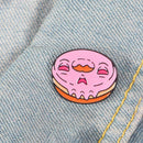 Fashion Donuts Pizza Hamburg Brooches Bread Badge Student Backpack Decor Jewe