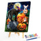 Frameless Oil Paint By Numbers DIY Halloween Dog Cat Picture Craft for Home