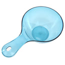Plastic Water Ladle Anti-skid Handle Transparent Bailer Home Kitchen (Blue)