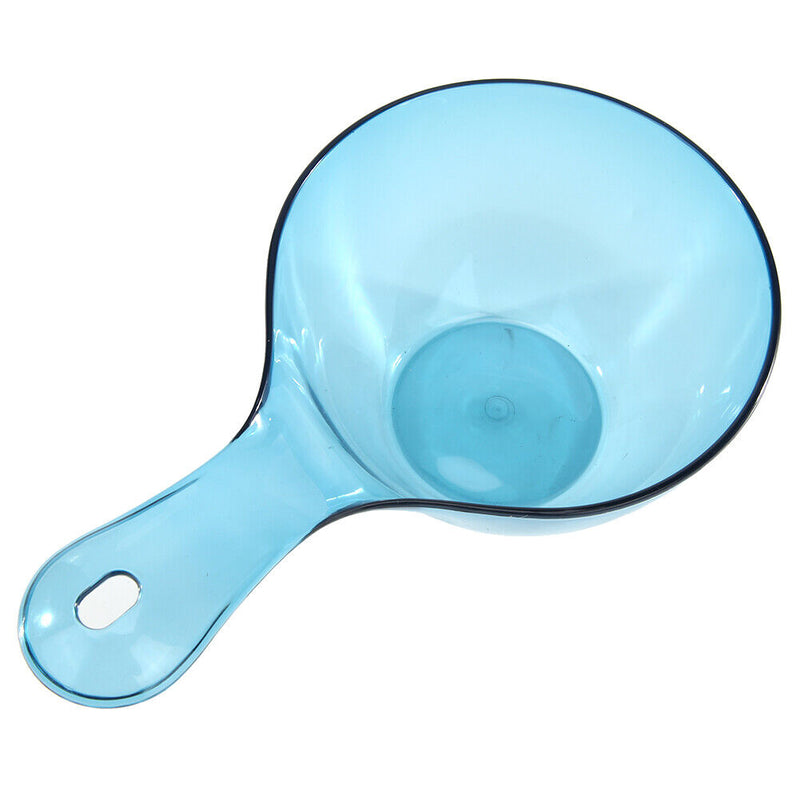 Plastic Water Ladle Anti-skid Handle Transparent Bailer Home Kitchen (Blue)