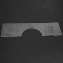 Ruler with Size Chart Craft Alignment Tool Guiding T-Shirt Cutting Sewing Ruler