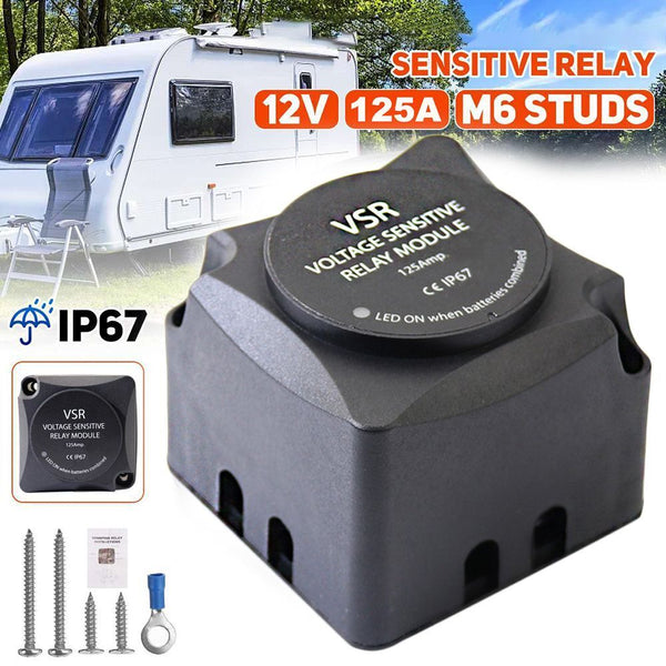 VSR 12V 125 Split Charge Relay Dual Battery Isolator Voltage Sensitive Relay