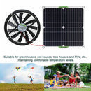 Solar Panel Fan Fan 20W Exhaust Fan for Office Outdoor Dog Chicken House