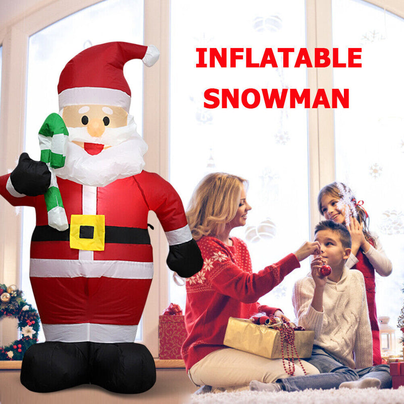 120cm Giant Santa Claus with Crutch Inflatable Christmas Props Decor (EU) Newly