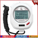 Digital Stopwatch Chronograph Sports Timer Stop Watch (White/ 10 Tracks)