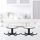 Self Adhesive 6 Hooks 360 Degrees Rotating Kitchenware Cabinet Storage Hooks