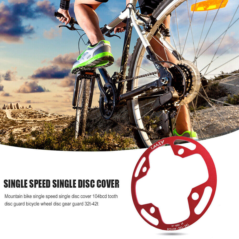 VXM MTB Bike Crank Protector Cover Chainring Crankset Guard Red (40T-42T) Newly