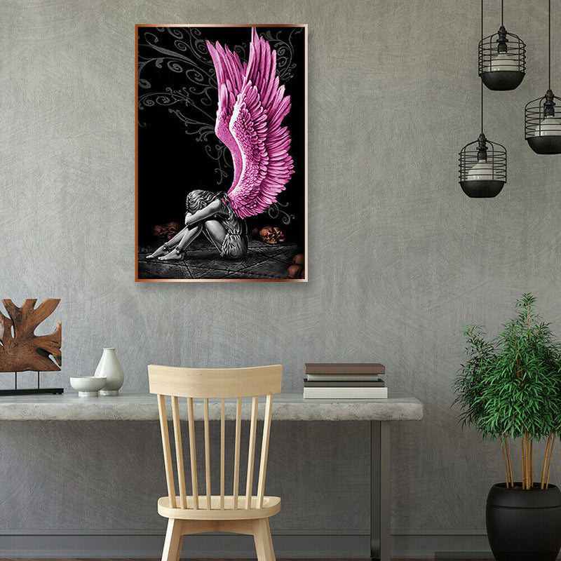 Rhinestone Fallen Angel Pictures 5D DIY Diamond Painting Full Round Drill Kit