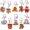National Chaowen Charm Keyring Tiger Keychain Bag Hanging Pendant Key Chain