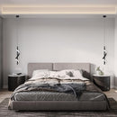 Modern Chandelier Lamp Nordic Bedside LED Indoor Hanging Lighting (White)