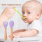 Baby Wooden Silicone Feeding Spoon Toddlers BPA-free Tableware (2) Newly