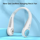 Bladeless Portable Neck Hanging Fan Rechargeable Light Cooling Fan (White)