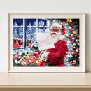 Santa Oil Paint By Numbers Canvas Christmas Drawing DIY Coloring Picture for Kid