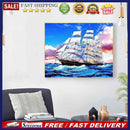 Paint By Numbers Kit DIY Sailboat At Sea Hand Painted on Canvas Oil Art Craft