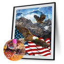 5D DIY Diamond Painting USA Flag Eagle Full Round Drill Crafts Mosaic Rhinestone