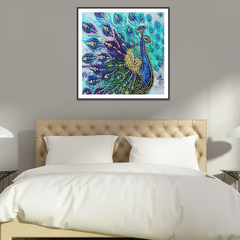 5D DIY Special Shaped Diamond Painting Peafowl Embroidery Mosaic Kits Home Decor