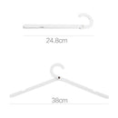 5pcs Clothes Foldable Hanger Anti-skid Home Travel Portable Supply (White) Newly