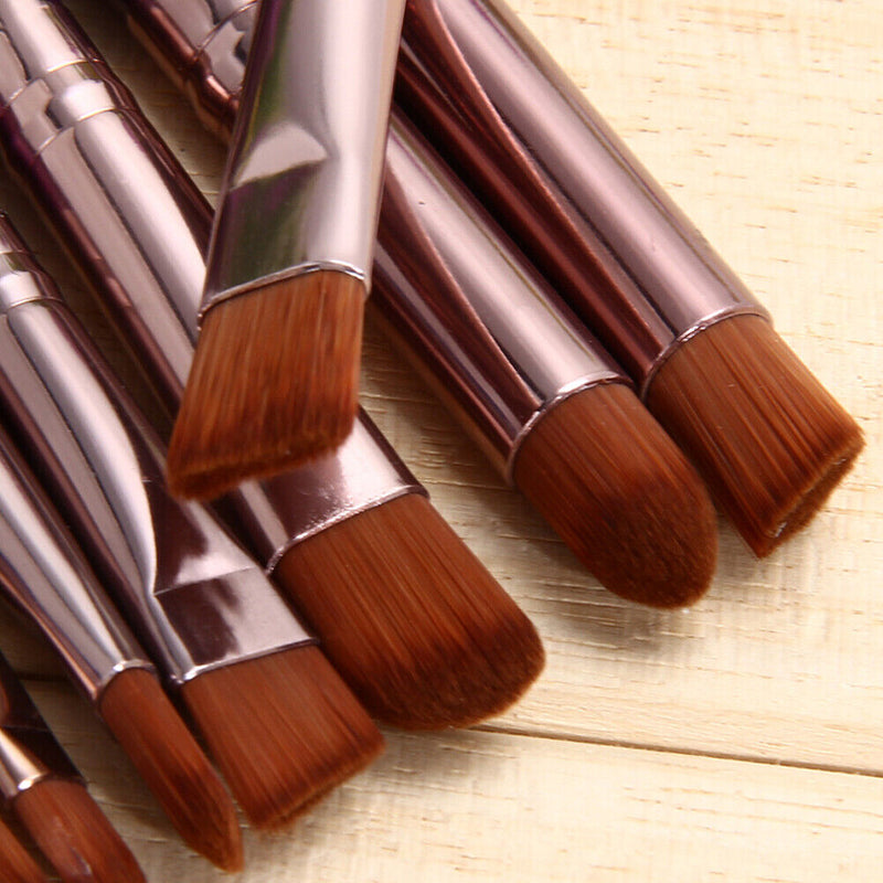 15pcs Eyeshadow Makup Brushes Tool Eye Powder Brush Set?Purple Coffee? Newly