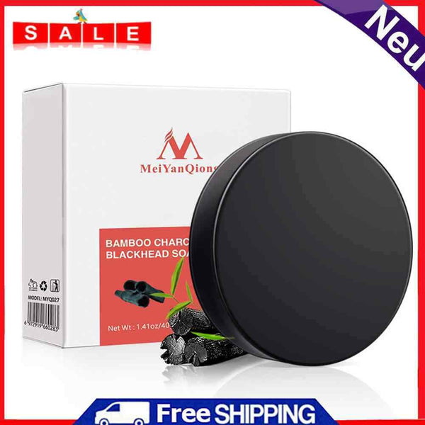 Handmade Bamboo Charcoal Soap Facial Deep Cleanser Bath Clean Grease Skin Care