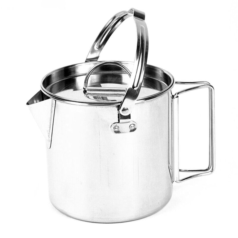 Outdoor Camping Hiking Boiler with / Lid 1.2L Backpack Teapot Coffee Ka