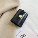 Portable Women Crocodile Mini Wallet Leather Female Short Clutch Bag Card Pur