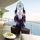 Purple Feather Bead Catcher Feathers Wall Hanging Dream House Car Decor Ornament